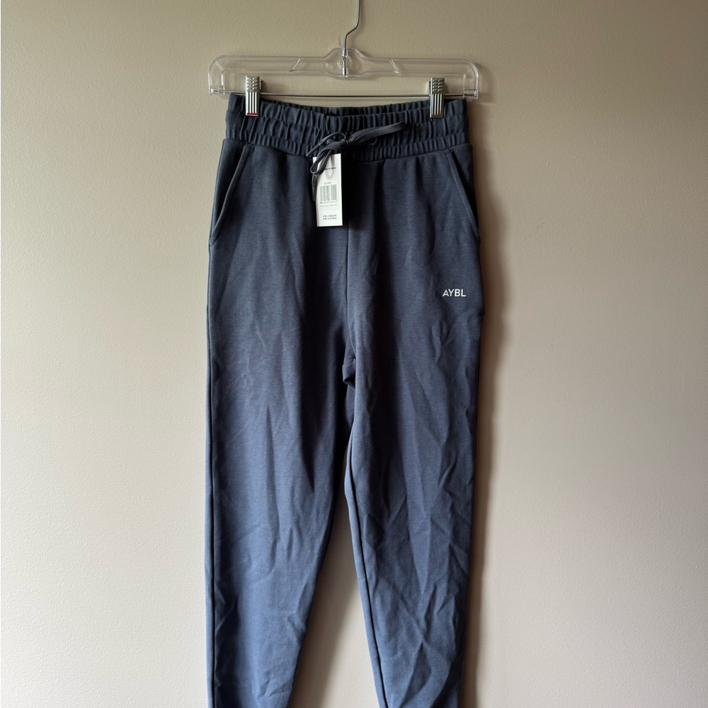 AYBL Gray Sweatpants with Elastic Waistband and Tapered Ankle